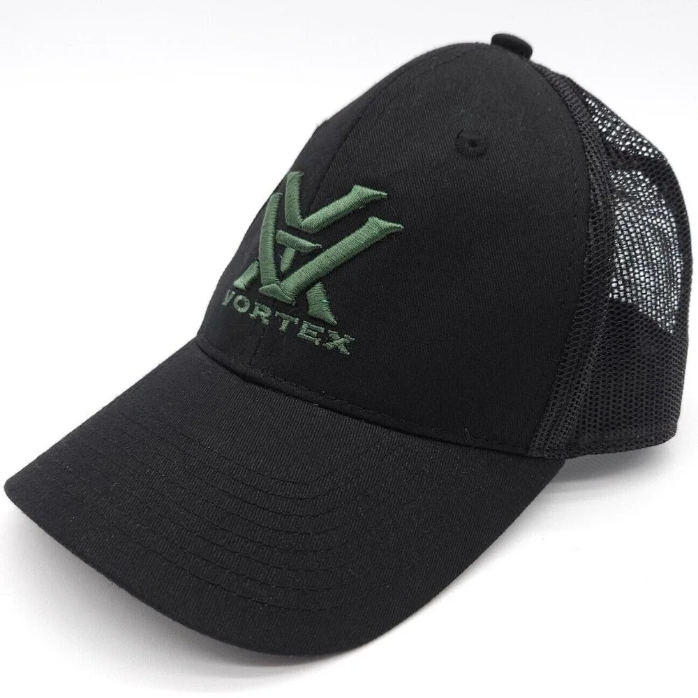 Vortex Optics Snapback Mesh Trucker Hat Ball Cap‎ Adjustable Hunting Black Adult